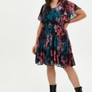 Torrid tye dye chiffon dress